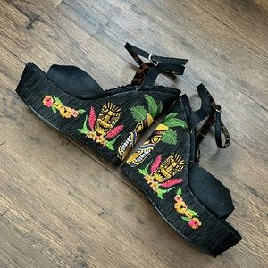 Betty Paige Brand Tiki Wedge Sandals